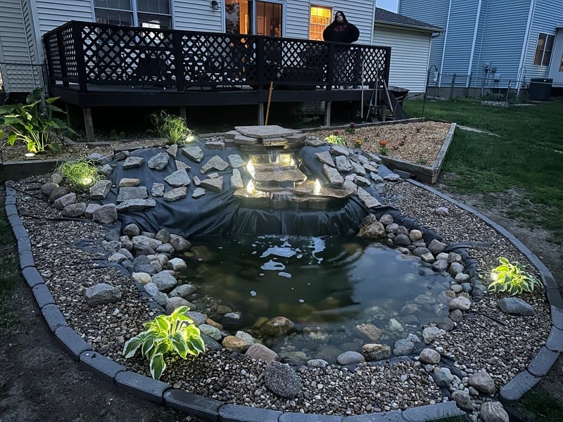 Custom water feature and pond design